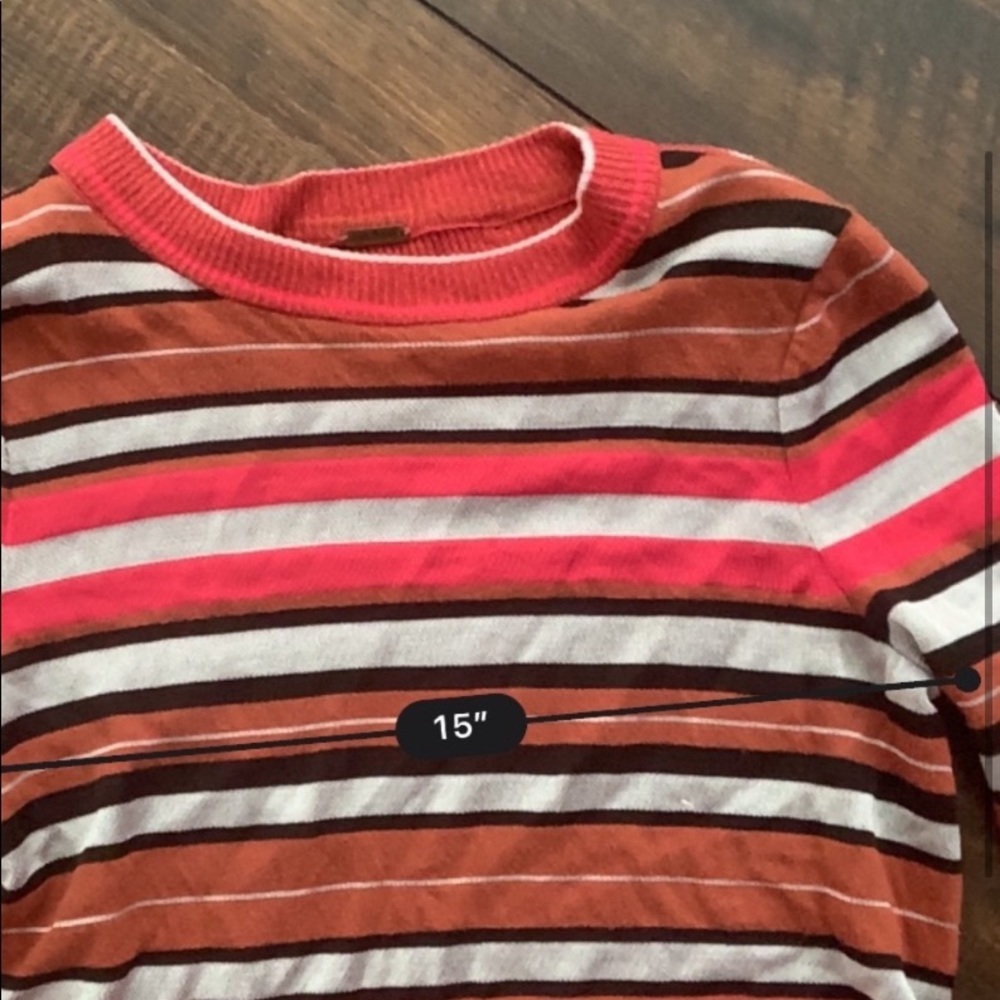 Free People striped knit fitted sweater - Picture 3 of 4